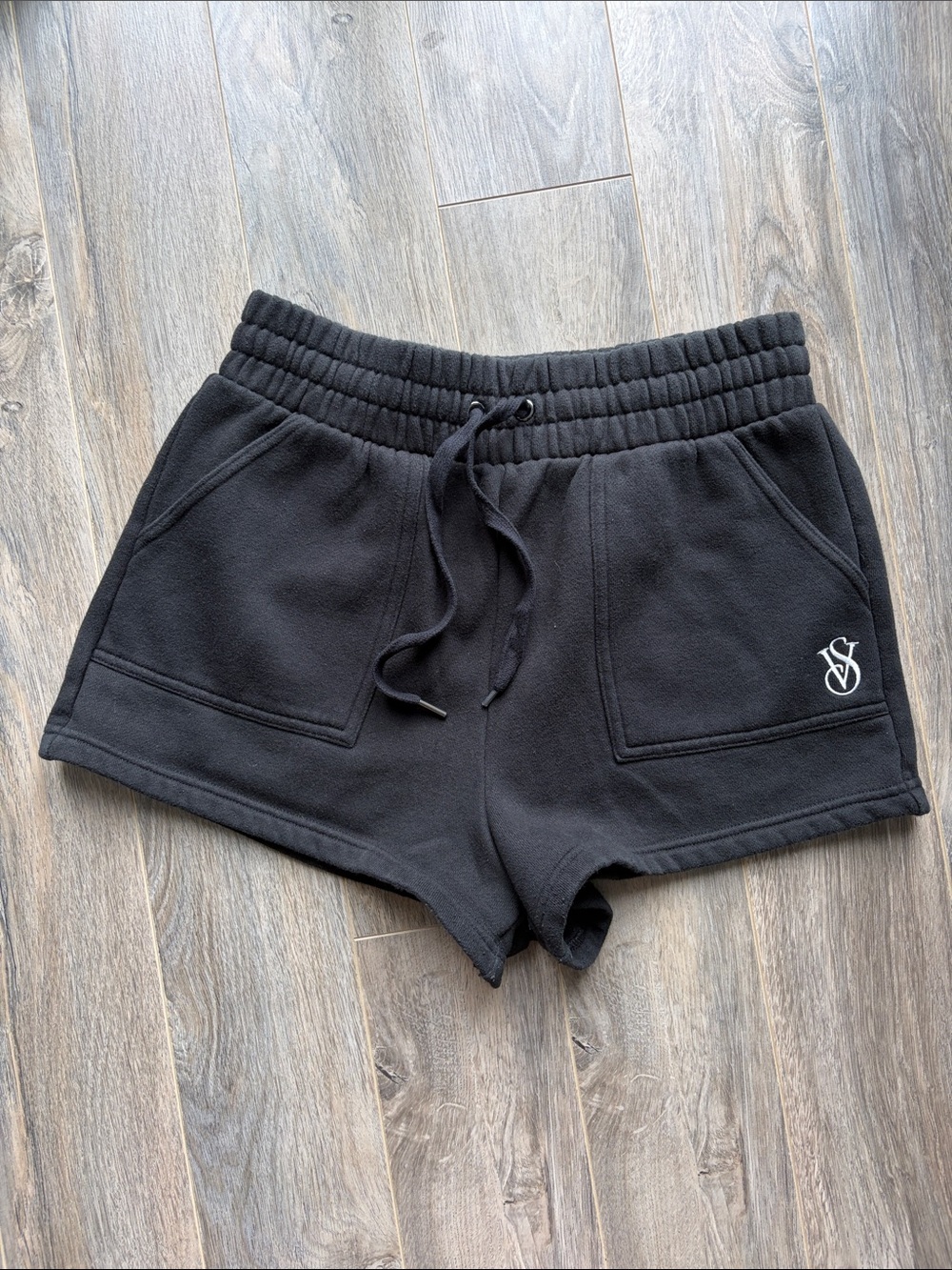 Victoria's Secret Black Fleece Lounge Shorts
